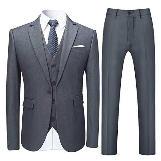 Män kostymer 3 delar slim fit bröllop smoking kostym för män en knapp formell kostym blazer jackor väst byxor