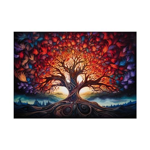 Arbre de vie grand format SIVAJI pour habiller un mur vide de bureau