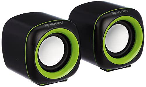 NUBWO NS-44 2.0 Multimedia Speaker with Aux Connectivity, High Volume USB Powered with Volume Control for Gaming PC/Laptops/MP3/Mobile and All Other USB & Aux Supported Devices(Green)