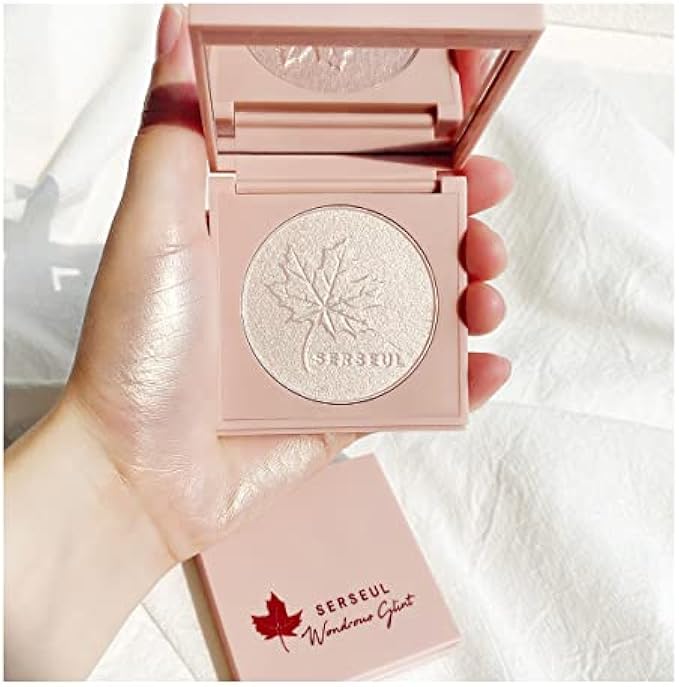 Serseul Highlighter Makeup Palette Highlighter Powder -Whtie Champagne