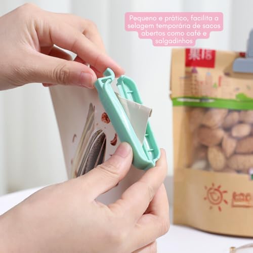 Conjunto Com 10 Clips Prendedor de Saco de Alimento Veda Saco Fecha Pacote Prendedores de Embalagem