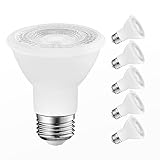 LVWIT LEDスポットライト E26口金 LED電球 ビーム電球 550LM 6W(ハロゲン電球40W相当) PAR20 昼白色 5000K 集光タイプ35° ホワイト 省エネ 間接照明 天井照明 商業照明 玄関照明 キッチン 台所 リビング ダイニング 脱衣所 寝室 廊下 調光器非対応 6個入