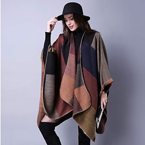 bufanda Otoño E Invierno Bufanda Para Mujer All-Match Plaid Viajes Mantón De Chal Cachemira