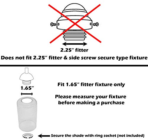 Image of Bubble glass lamp Shade, 3 Packs seeded glass shade replacement Frosted white cylinder for pendant light fixture table lamps chandelier 1 inch 5 /8 fitter