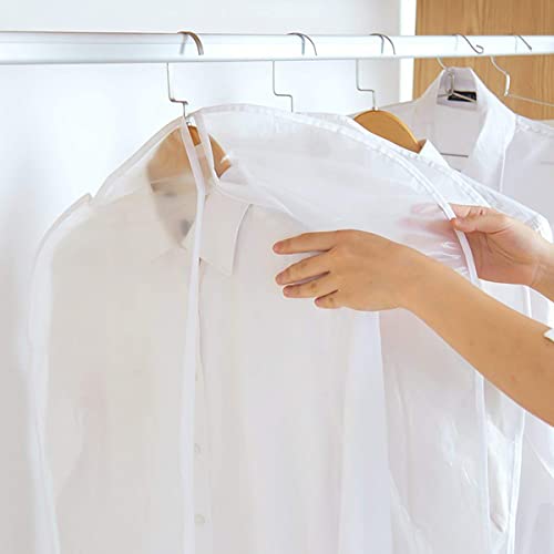 6Pack Clear Suit Bags with Zips, 60 * 100cm Dustproof Clothes Covers, Moth Proof Garment Bags - Image 2