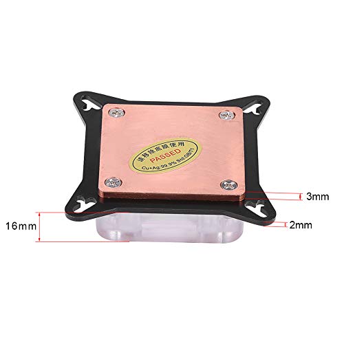 GPU Water Block Water Cooling Cooler Base, Copper POM Metal Water Cooling System Parts Kits for DIY PC Gamer with Waterway Component
