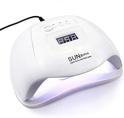 AWAING Secador de uñas con lámpara LED UV para Todos los geles 36 LED Temporizador de luz Solar polaca 10/30 / 60s para niñas Cover