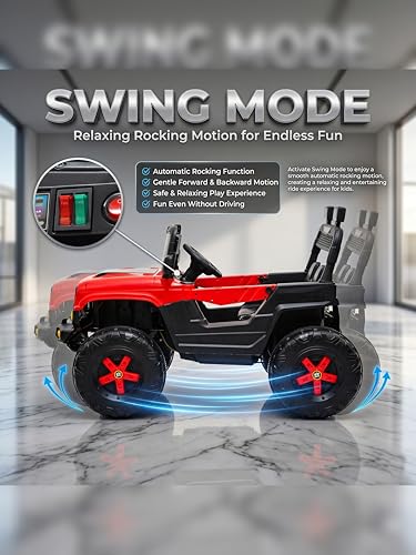 Image of Wishmaster Princess Electric Ride-On SUV - Stylish Off-Road Adventure Car for Kids with LED Lights, Music, Remote & Manual Drive | Music Player
