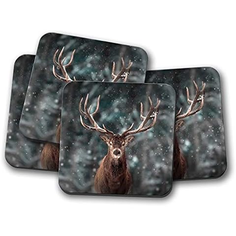 Majestic Stag Coaster Set for Drinks Cover