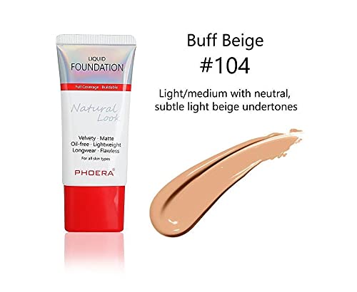 Glamza Full Coverage Makeup Set With Foundation Tubes (102 Nude & 104 Buff Beige), Primer Gel, Cool Beige Face Powder & Setting Spray - Complete Face Cosmetics Kit For Women #TOP3