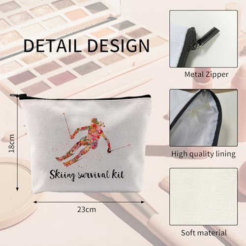 Skiing Survival Kit Ski Themed Makeup Bag - Essential for Skiing Survival Fashionable and Portable Beauty Storage Bag Gifts for Skiers Women2