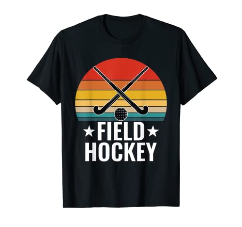 Hockey de campo divertido hockey palos retro diseño regalo Camiseta