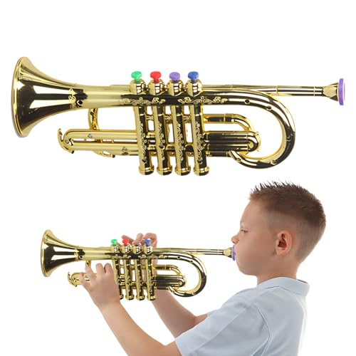De Cuerno De Trompeta – De Viento De Cuerno De Trompeta Musical, Instrumento De Aprendizaje Apto para Niños, Herramienta De Música Educativa Duradera, Divertido Que Produce Son