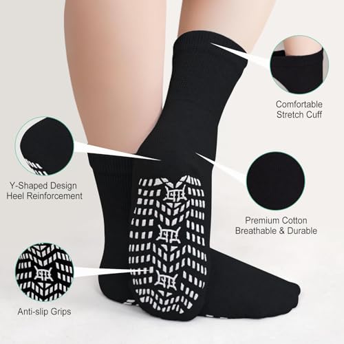 Image of CaiDieNu Non Slip Socks for Women: Non Skid Grip Socks for Elderly Hospital