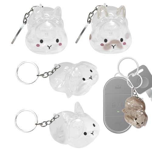 Recuerdo Memorial de Pelo de Mascota - 4 Piezas Botella de Almacenamiento de Pelo de Gato - Recipiente Almacenamiento Transparente Forma Conejito Regalo Cumpleaños Familiares Amigos Viaje Uso Diario