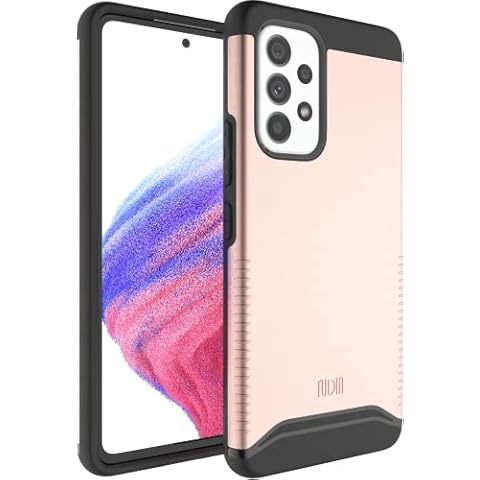 TUDIA DualShield Designed for Samsung Galaxy A53 5G Case, [Merge] Shockproof Dual Layer Military Grade Slim Heavy Duty Protective Phone Case for Samsung A53 (Rose Gold) Cover