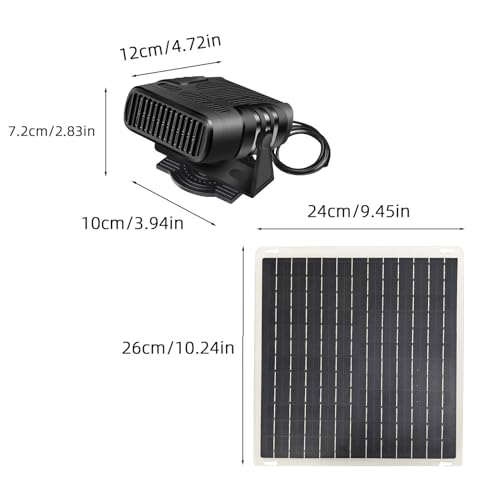 Denash Tragbare Solarpanel-Heizung, Effiziente Solarenergieumwandlung mit Wiederaufladbarem Akku, Zum Auftauen von Autos, Zum Heizen von Haustierhäusern, Lieferung ohne Batterien