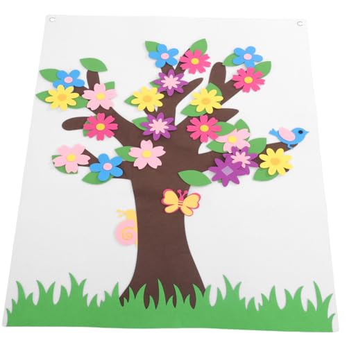 NAMOARLY 1 Set Felt Board Story Set for Flower Tree DIY Wall Decor Preschool Activities Safe Easy to Hang Creative Educational for Screen Fun for Classrooms Home