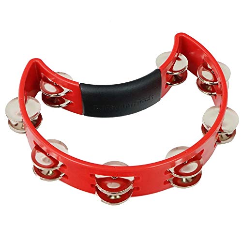 Rhythmtech Rt1030 Tambourine, Nickel Jingles, Red #TOP2