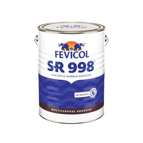 Image of Fevicol SR 998, 5 Litre | Best for Rubber, Fabric & Leather Furniture, Plywood, Lamination, Packaging, Crafts, DIY, Metal & Wood Bonding, Water & Heat Resistant, Fast Setting, Strong Durable Bond
