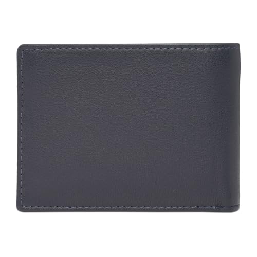 Image of Aeropostale Men's SLIMFOLD Wallet Malibu - Navy | Debossed Buff Leather | Ultra-Slim Profile | Ideal for Gifting