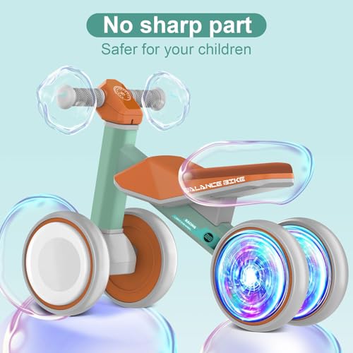 image for ESPRAY Colorful Lighting Baby Balance Bike Toys for 1 Year Old Boys Gi