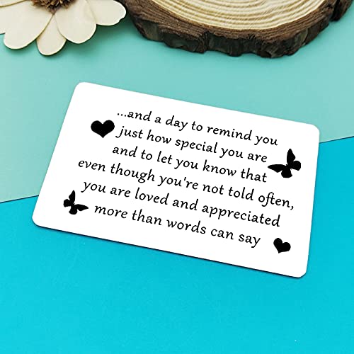 Inspirational Gift for Women Men Encouragement Gift Metal Wallet Card for Teen Boys Girls Best Friends Motivational Present Graduation Birthday Gift for Daughter Son Students Thanksgiving Day Gift3