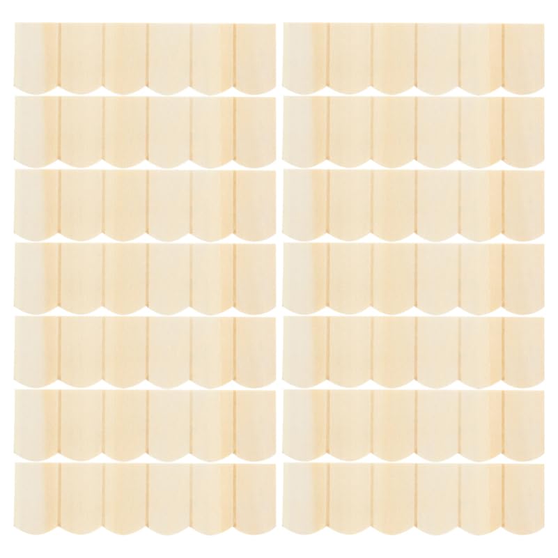 24-Piece Dollhouse Roof Tiles - Unfinished Wooden Miniature Shingles For DIY Dollhouse Building