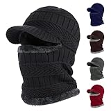 【Multifonction】 De conception semi-fermée, les chapeaux peuvent être utilisés comme cagoule, masque de ski, cache-cou ou foulard. En outre, la conception de la visière peut bloquer efficacement le vent froid.