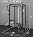 Eonfit E2 Power Cage，1500LB Squat Rack with Cable Crossover System.Multi-Function Power Rack for Home Gum.All-in-One Squat Rack with More Training Attachments (Black, Bench Package)
