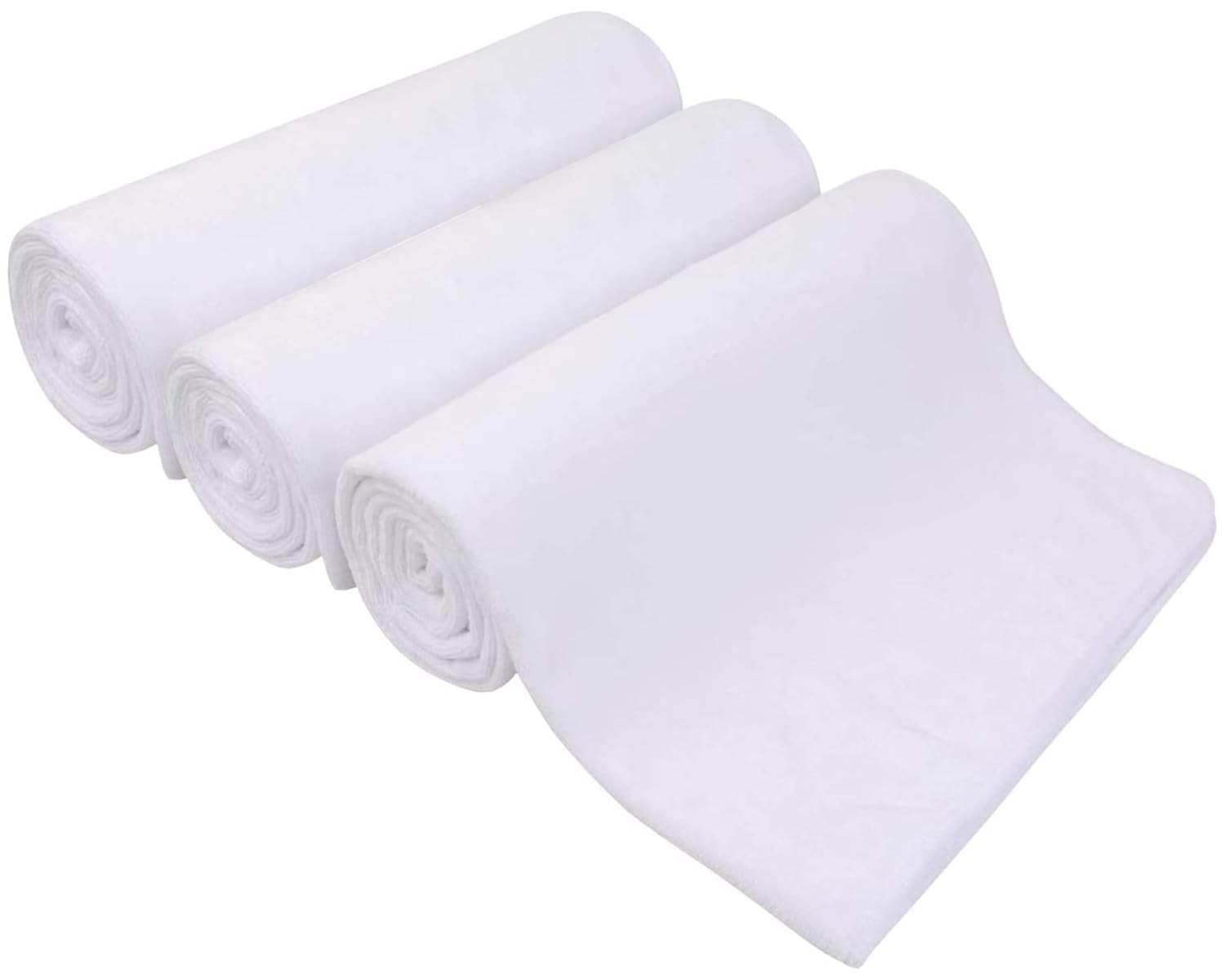 Hidmd White Microfibre Gym Towels Sports Towels 40Cmx80cm Fast Drying Absorbent Workout Sweat Fitness Yoga Camping 3Pack