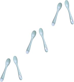 Toyvian 6 Peças Colheres De Bebê Colher Infantil Colheres De Plástico Colher De Plástico Colheres Para Crianças Colheres De Purê Colher De Alimentação Colheres Serrilhadas Colher De