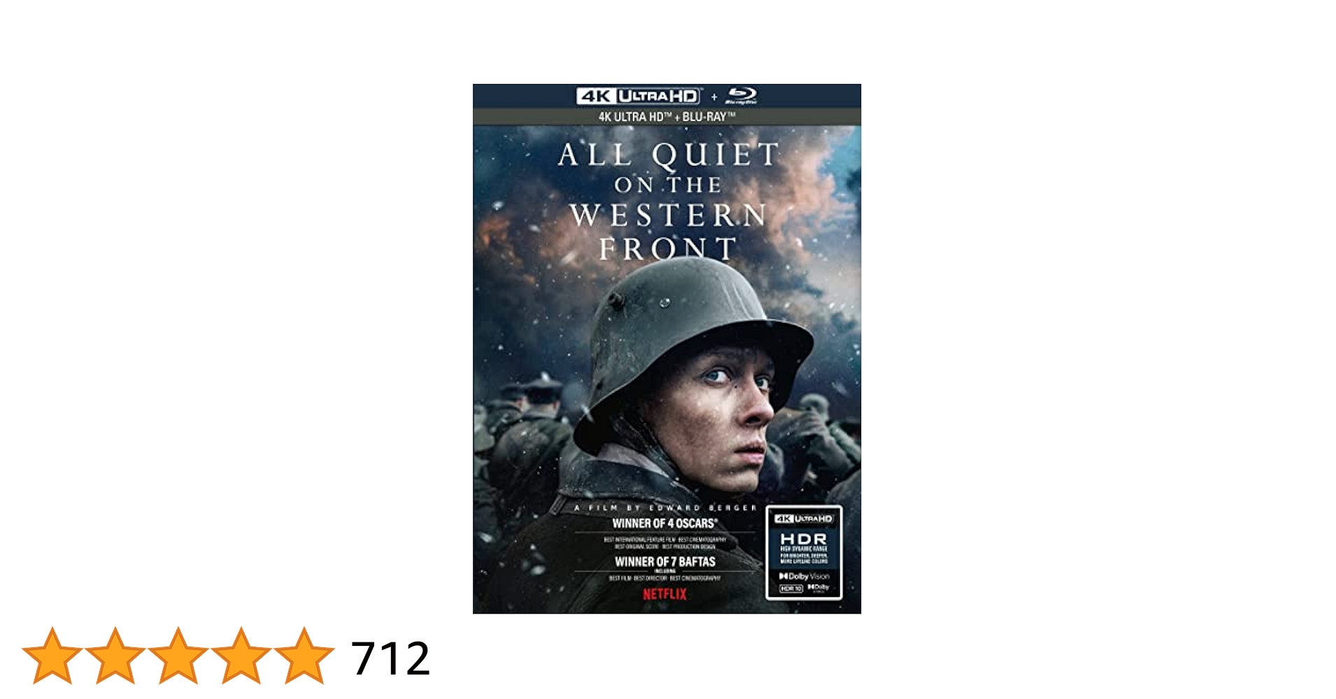 西部戦線異常なし (2022) 北米版 4K UHD-Blu-ray （未開封） 西部戦線異常なし (2022) 北米版 4K UHD-Blu-ray （未開封