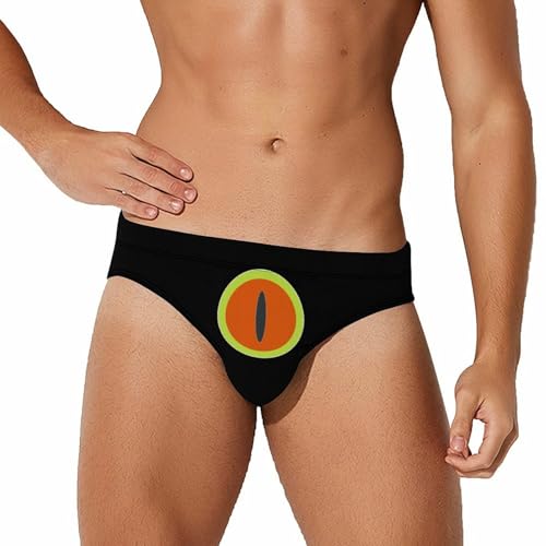 Lovely Frog Eyes Mens Swim Briefs Bikini Sexy Low Rise Trunks Swimsuit Bathing Suit Beach