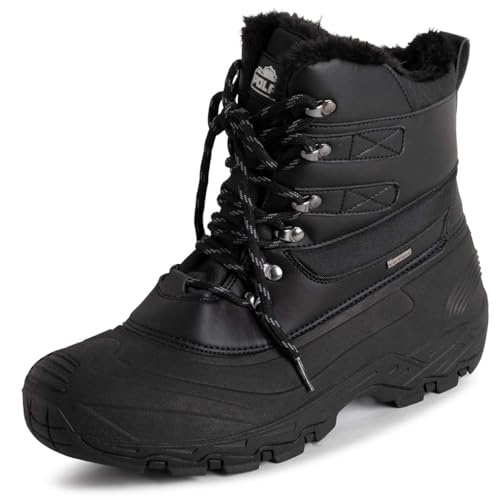 Image of POLAR Mens Waterproof Outsole Deep Tread Fully Faux Fur Lined Winter Durable Snow Boots