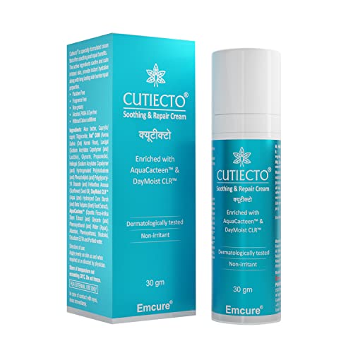 Cutiecto Soothing & Barrier Repair Cream | Hydration | Moisturizer | Paraben-Sulfates-Alcohol Free | Dermatologically Tested | Day & Night Cream – All Skin Types 30g