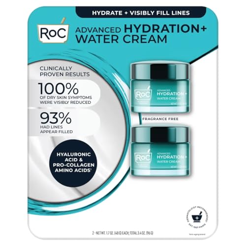 RoC Advanced Hydration+ Water Cream 2 Pack 1.7 OZ Each 3.4 OZ Total