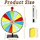 Kinfezlon Glücksrad 30cm Glücksrad zum Drehen, 15 Slots Drehrad Glücksrad mit 1 Radiergummi und 1 Markierstift für Lotteriespiele, Wortspiele, Karneval Party, Glücksrad Spielzeug, Preisrad Spielzeug