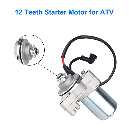 Waterwich Starter Compatible With Tao Tao 125Cc 110Cc-50Cc With Relay Atv Coolster Motor Coolster Four 4 Wheeler Chinese Pit Dirt Bike 4 Wheelers Go Karts Dune Buggy Sandrail Quad Ssr Roketa #TOP4