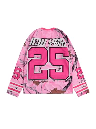 Men's Jersey T Shirt Number Graphic Tees Long Sleeve V Neck Oversized Tee Shirt Streetwear2