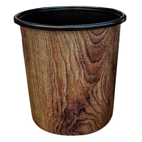Cubo de basura de madera de 7L compacto para rincones estrechos y escritorios pequeños