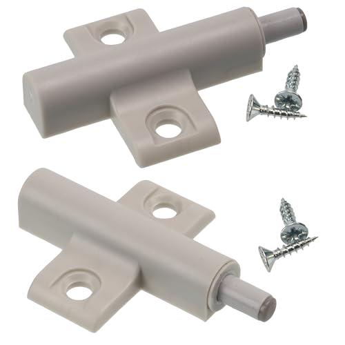 AERZETIX - C74730 - Juego de 2 Amortiguadores para puerta de mueble 53x45mm anti-golpes - en plástico - color gris - carpintería gabinete armario cajón cierre silencio
