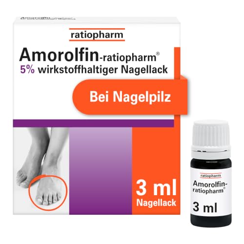 Amorolfin-ratiopharm 5% wirkstoffhaltiger Nagellack: Effektive Behandlung bei Nagelpilzinfektionen einfache Anwendung nur einmal pro Woche 3 ml Lösung