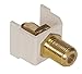 Hubbell Wiring Systems SFFGLA Snap-Fit Gold F-Coax Connector, Light Almond