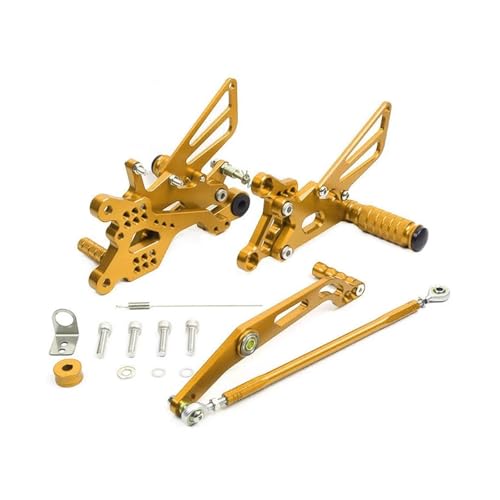 Repose-pieds de moto arrière YZF R6 en aluminium cnc anodisé or