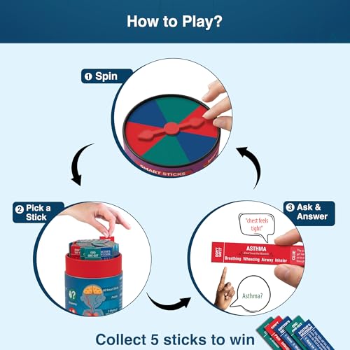 Image of Chalk & Chuckles Smart Sticks Medical Science - Human Body Puzzle Game for Future Doctors, STEM Biology Learning Toy for Kids 10+, Educational Gift for Teens-Boys, Girls 7-14 Years