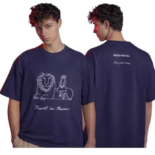 Image of Oversized Printed /Plain T-Shirt | Gym T Shirts Round Neck Stylish Tees | Casual Graphic Tshirt for Men