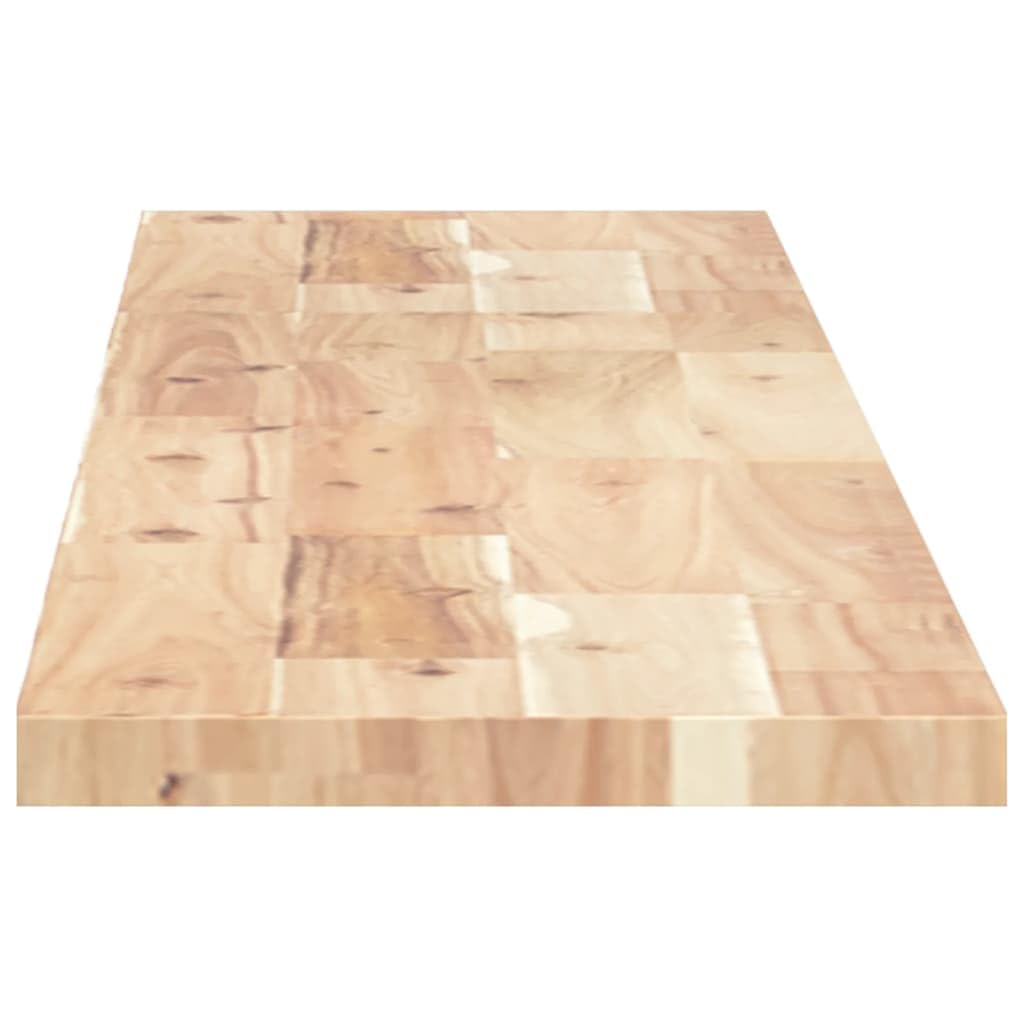 Estantes flotantes genéricos, 2 unidades, 140 x 20 x 2 cm, acacia maciza, sin tratar | Madera natural única, personalizable, pintura o laca, decoración de pared multifuncional, bricolaje creativo