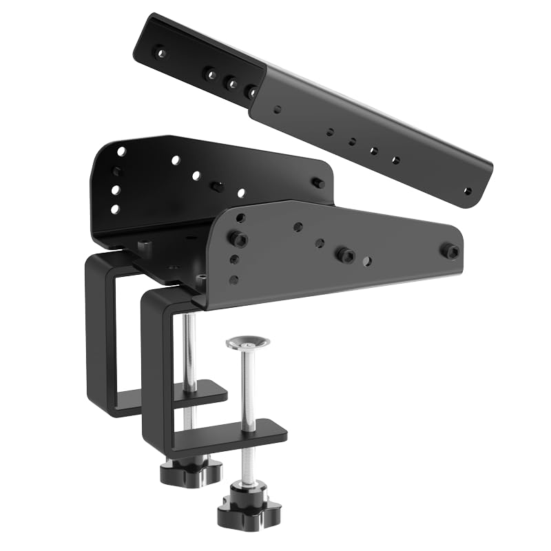PXN Z9 Steering Wheel Desk Clamp, Adjustable Metal Sim Racing Wheel Mount, Desk & Racing Wheel Stand, Dual Lock, Aluminum Alloy, Compatible with VD4/VD6/VD10, R5/R9/R16/R21, CSL/DD1/DD2, G29/G923