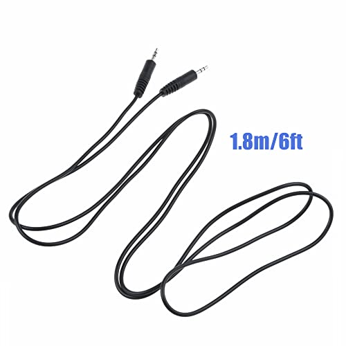 Cable de audio Jack 3.5 mm negro 6ft miniatura 3